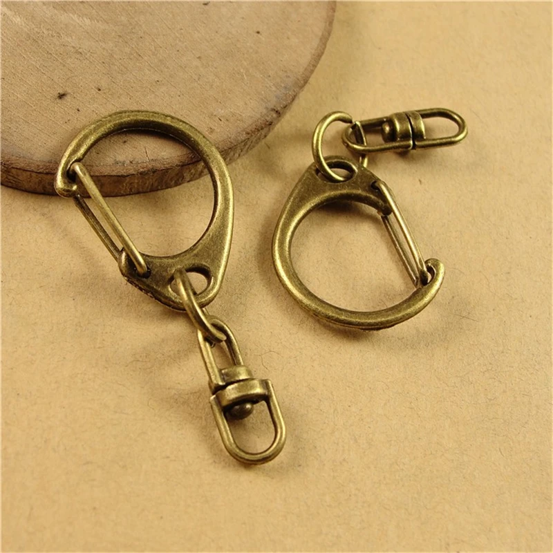 RONGQING 50pcs 20*38MM DIY Simple key chain manual Jewelry Accessories