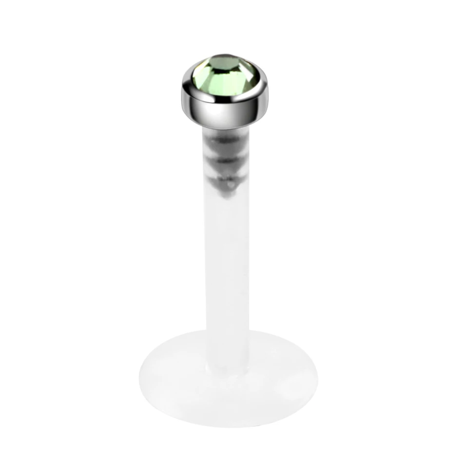 1PC G23 Titanium Bioplast Flexible Labret Stud Lip Piercing Rings 16g Ear Cartilages Tragus Helix Piercing Fashion Girls Jewelry 