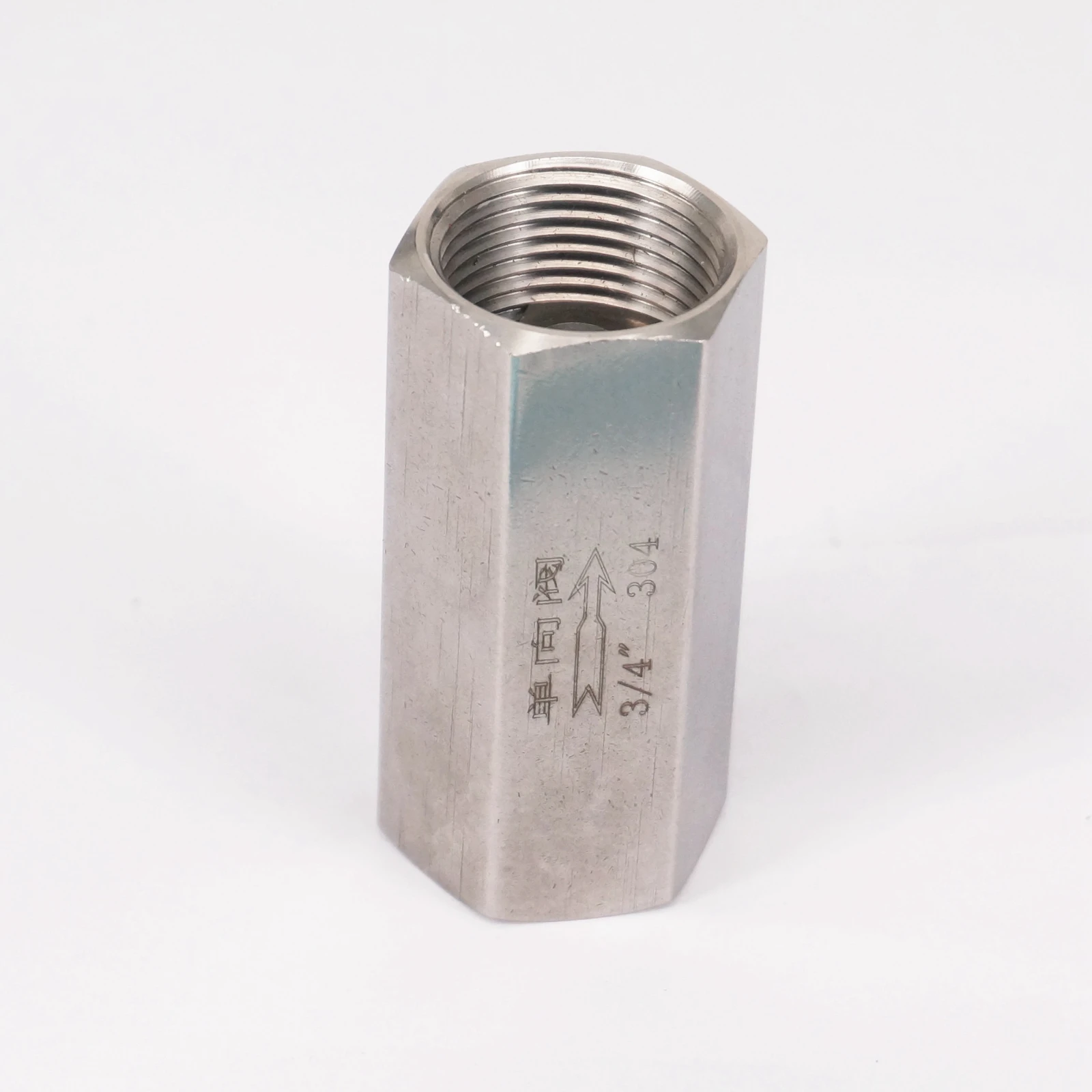 Specification : 1 DINGGUANGHE 1 Inch BSP Female Thread 304 Stainless Steel Vertical Spring-Loaded Type Check Valve DN25 Non-Return for Water Gas Oil Specification : 1 DINGGUANGHE 1 Inch BSP Female Thread 304 Stainless Steel Vertical Spring-Loaded Type Check Valve DN25 Non-Return for Water Gas Oil