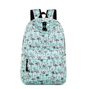 Waterproof Nylon Women Backpack Flamingos Printing Rucksack Unicorn Daily Travel Laptop Backpack College School Cute Book Bag