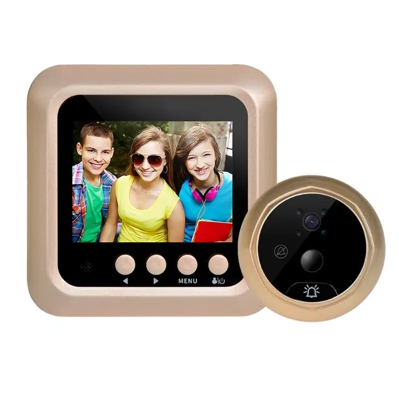 

Home Security Night Vision PIR Camera Battery Powered Electronic Door Bell 2.4inch LCD With Push Button Doorbells