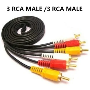 Бесплатная доставка DHL 50 шт./лот 3 RCA в 3RCA композитный аудио видео мужской av кабель
