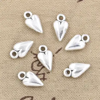 

15pcs Charms Lovely Heart 13x7mm Antique Making Pendant fit,Vintage Tibetan Silver color,DIY Handmade Jewelry