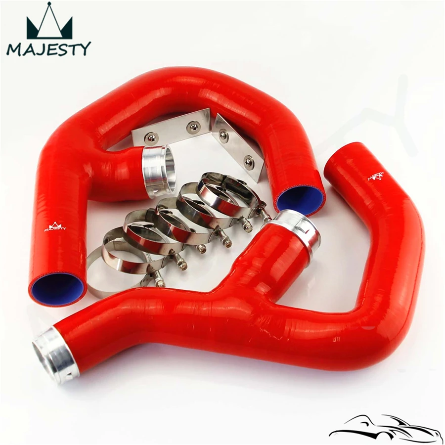 

RED SILICONE INTERCOOLER HOSE+fittings for VW GOLF MK5 MKV GTI 2.0 FSi T 06-09