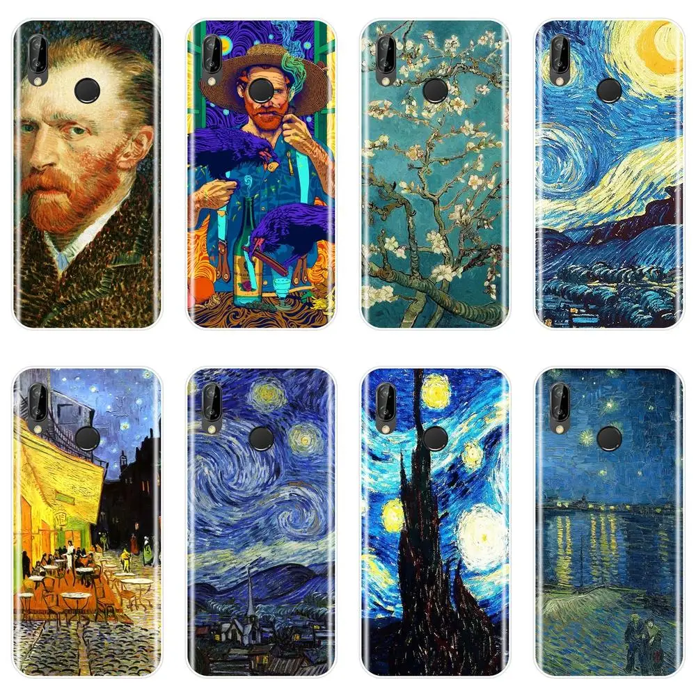 

Van Gogh Phone Case For Huawei P20 Lite Pro P9 P10 Plus P Smart Silicone Back Cover For Huawei P7 P8 P9 Lite Mini 2017 Case