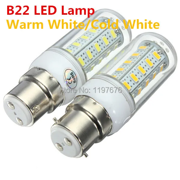 B22 36LED SMD5730 светодиодные лампы 220 В 230 240 фонари теплый белый холодный Светодиодная