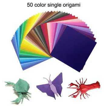 

Hot 200pcs/Set Kids Baby Cute DIY Square Pattern Origami Paper Folded Handmade Paper Craft Decor Models Toys 2019
