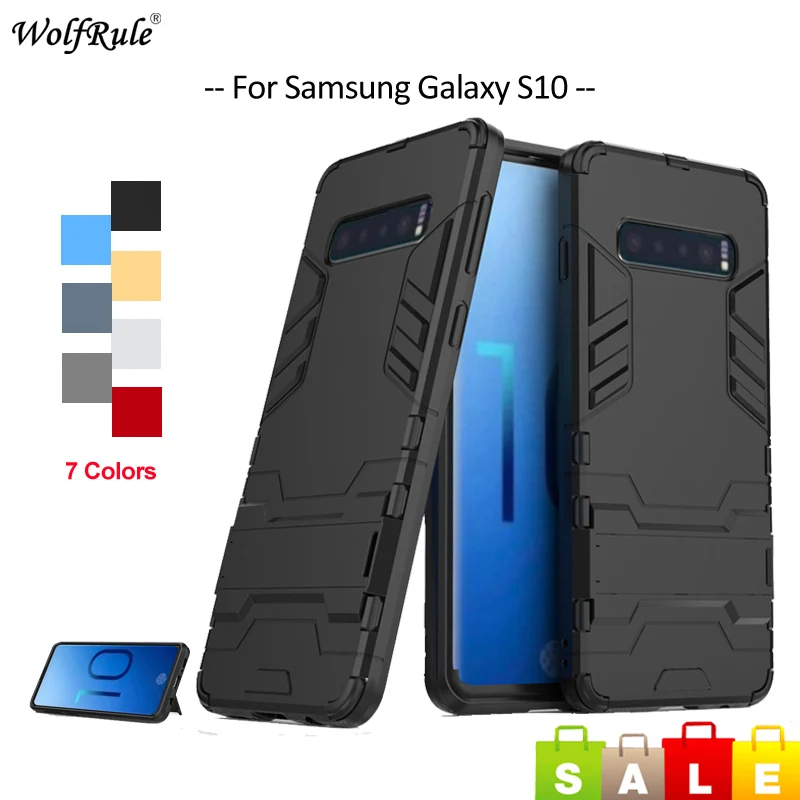 For Cover Samsung Galaxy S10 Case TPU &amp PC Armor Holder Back Phone G973 6.1'' | Мобильные телефоны и