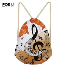 FORUDESIGNS/ Модный женский рюкзак на веревках s пианино страсть дизайн рюкзак на веревках для женщин Путешествия Пляж хранения рюкзак