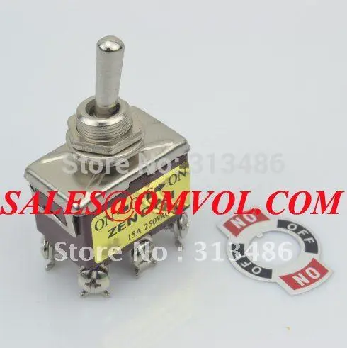 

silver contacts high quality 6 screw toggle switch on-off-on