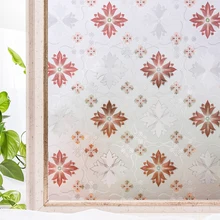 Хлопковые самоклеющиеся оконные пленки без клея 3D статические декоративные приватность Наклейка на стекло для ванной 45x200 см