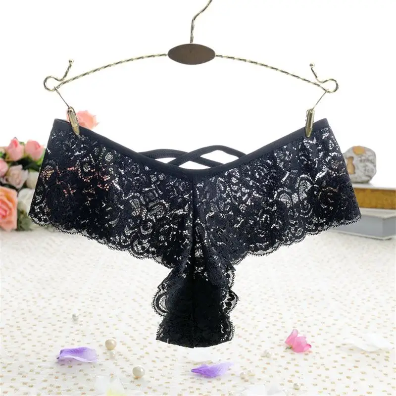 New Sexy Lace Thong Panties Good Elastic Underwear Women Mini G-string G String V Back Strappy Brazilian calcinha 2XL XL-S