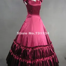 Элегантное красное Southern Belle викторианская эпоха атласное в викторианском стиле бальное платье принцессы в Стиле Лолита в викторианском стиле платье историческая реконструкция Костюмы