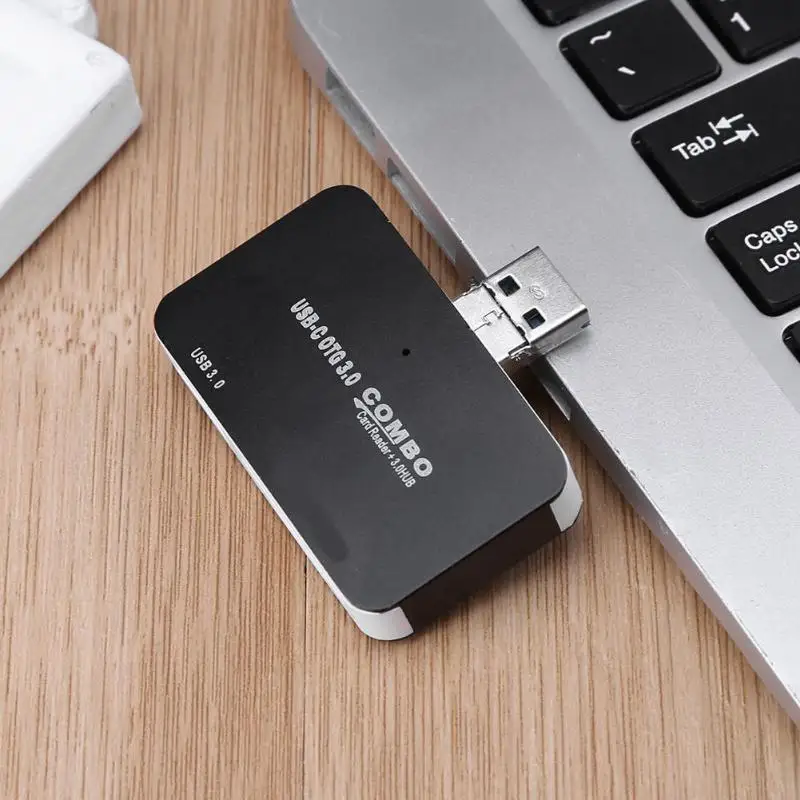 2 в 1 USB 3,0 Micro USB OTG концентратор+ кардридер для компьютера Android телефон