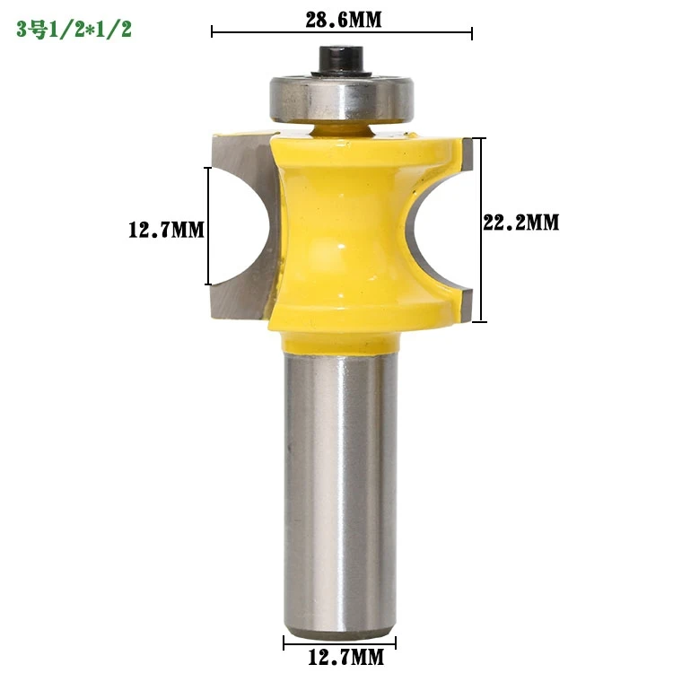 free shipping 1Pc Bullnose Router Bit Set C3 Carbide Tipped 1/2" Shank