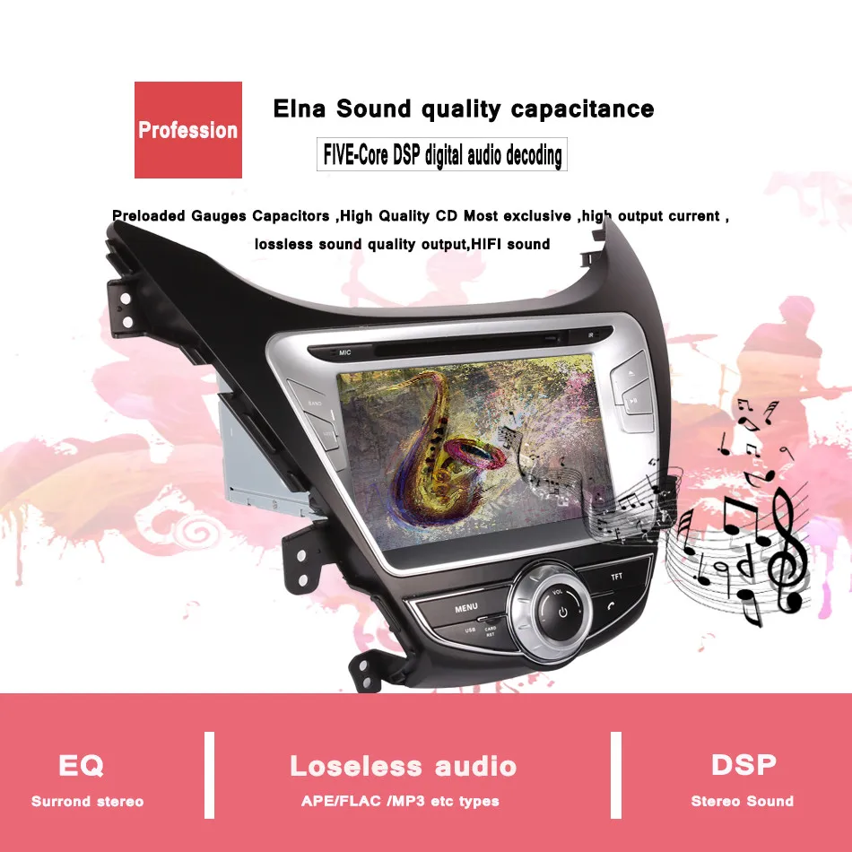 Octa CORE Android 9.0 car dvd gps player 4+64G For HYUNDAI ELANTRA/i35 2011-2013 Tape recorder navi