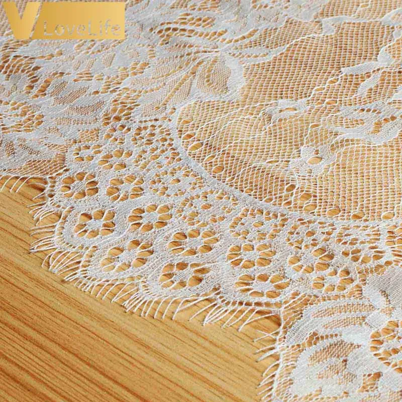 14 &quotx 120&quot Свадебная настольная дорожка белая кружевная Цветочная скатерть Бохо