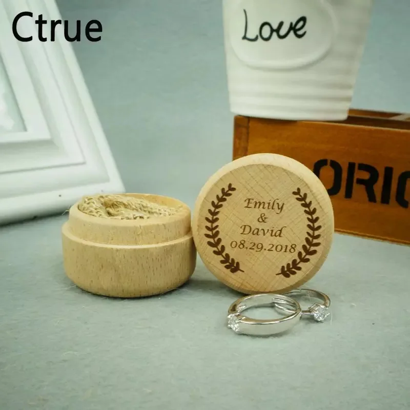 

Rustic Wedding Ring Bearer Box Personalized Wedding Ring Box Decor Customized Name Date Wedding Gifts Wooden ring holder box
