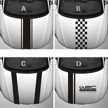 Chunmu Customization WRC Stripe Car Covers Vinyl Racing Sports Decal Head Car Sticker for Ford focus Cruze Renault Accessories