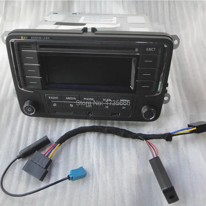 Автомагнитола RCN210 CD плеер USB MP3 AUX Bluetooth 9N 31G 035 185 подходит для VW Golf Jetta MK4 Passat B5 Polo|MP4 и