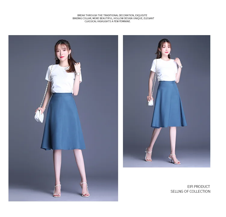 Beiyingni New Arrival High Waist Skirt Womens Solid Color Office Work Wear Fashion Lady Skirts Elegant Soft Faldas OL Saias