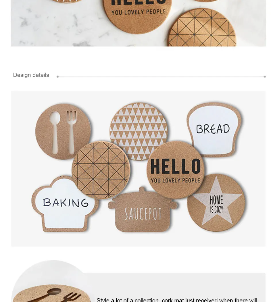Chic Elegant White Star Wood Drink Coaster Pad Coffee Cup Mat Tea Pad Dining Soft Wooden Placemats Decoration Accessories 1pcs (9)