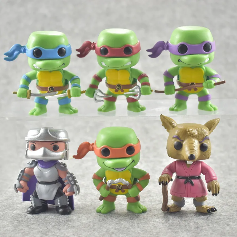 

Funko POP 6PC / Brother Set TMNT Leonardo/Raphael/Michelang Action Figure Toy Cartoon Digital Collection Model Birthday Gift Toy