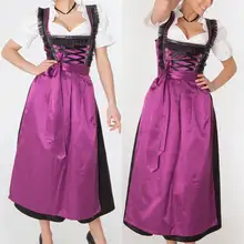 Nuevo vestido de mujer de diseño bonito 2 piezas vestido de Dirndl carnaval Bavarian Oktoberfest disfraces de Cosplay Vestidos 611D4