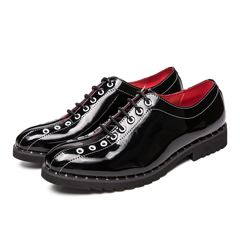 gold wedding men patent leather shoes italian pointed silver designer dress male footwear fashion brogue oxford shoes for men (29)