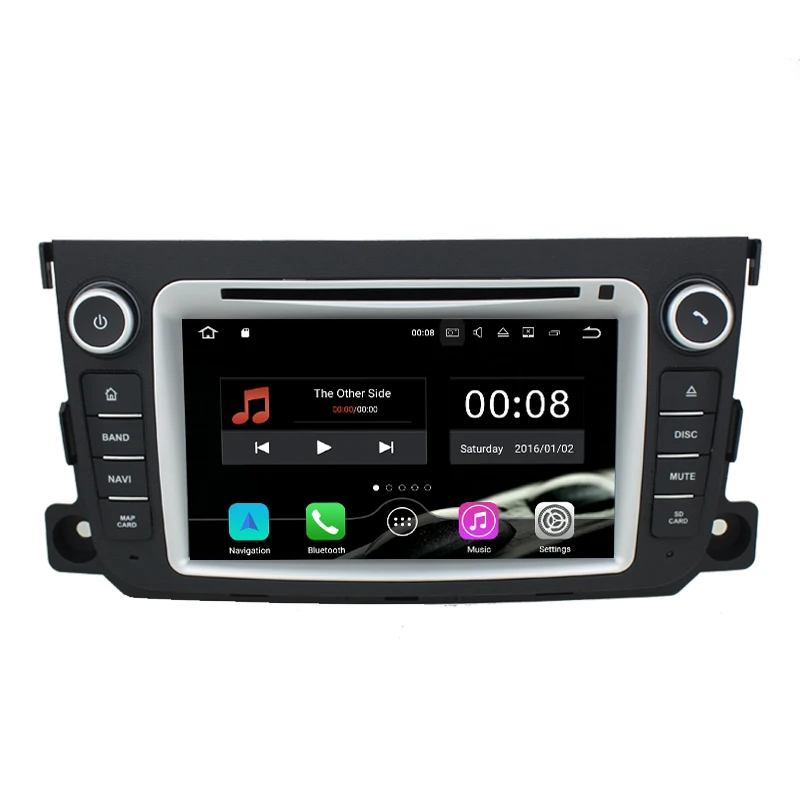Best HIFIF 7 inch Quad Core 2 GB Android 7.1 Car DVD player For Benz Smart Fortwo 2012- with Radio GPS/Bluetooth/maps/wifi 1024*600 1
