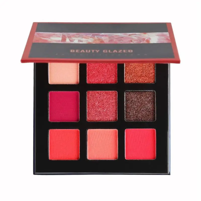 

Beauty Glazed 9 Colors Shimmer Eyeshadow Pallete Long Lasting Waterproof Glitter Makeup Creamy Eye Shadow Pigment Maquillage