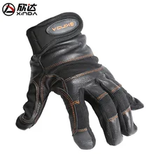 Фотография XINDA 2017 new SRT rope climbing downhill drop cable tunnel rescue wear non slip protection leather gloves
