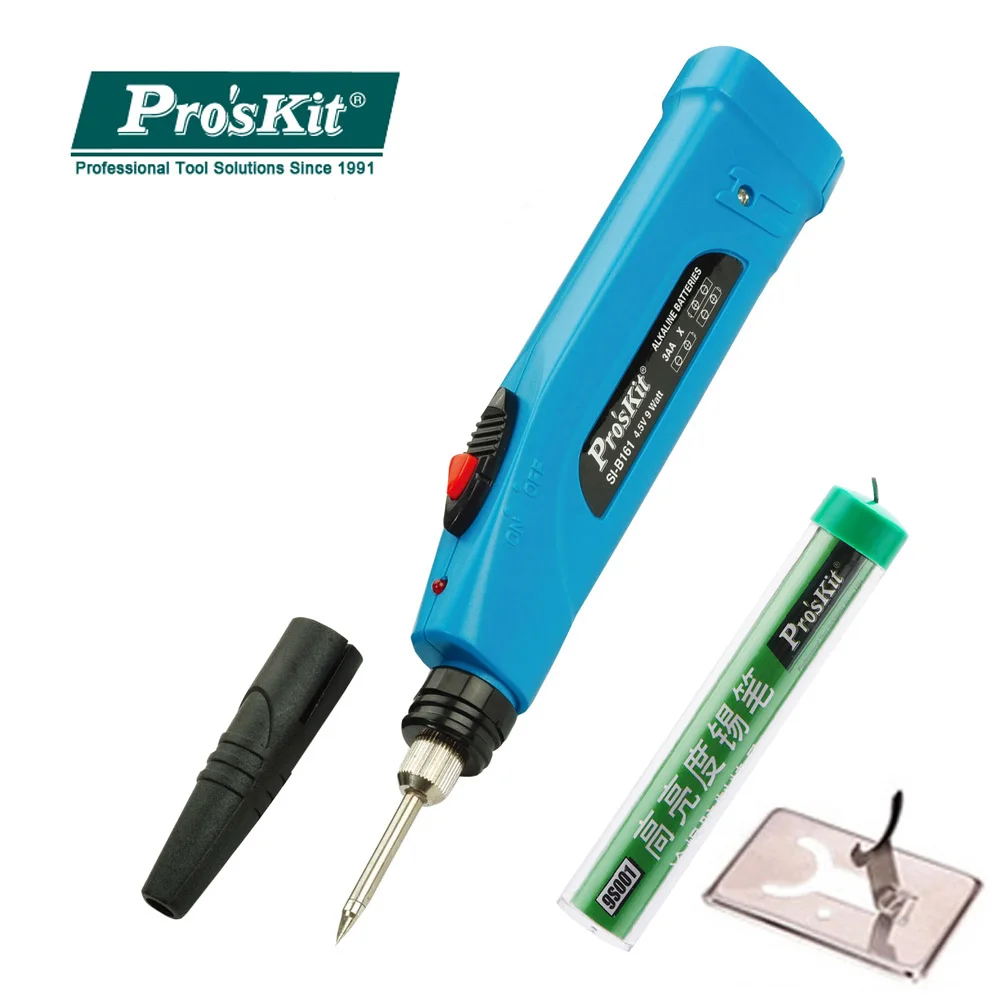 Pro'skit SI-B161 9 Вт 4,5 в многофункциональный электронный сварочный аккумулятор паяльник электрическая ручка припой олово мини сварочные инструменты