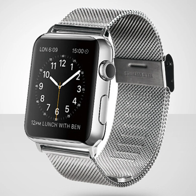 Миланская Петля из нержавеющей стали ремешок для Apple Watch серии 1/2/3 42 мм 38 браслет