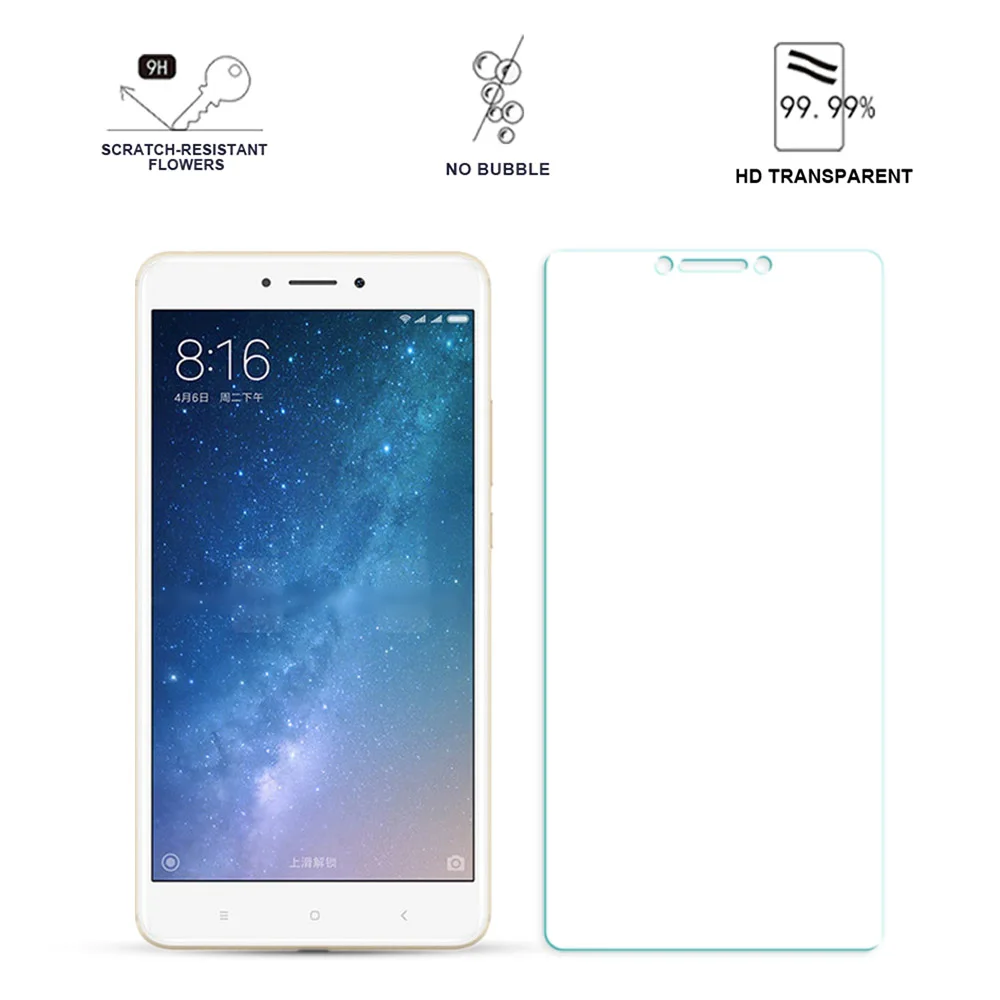 

Tempered Glass For Xiaomi Mi Max 2 Transparent Screen Protector 2.5D Curved Edge Screen For Xiaomi Mi Max 2 Front Film 2pcs/pack