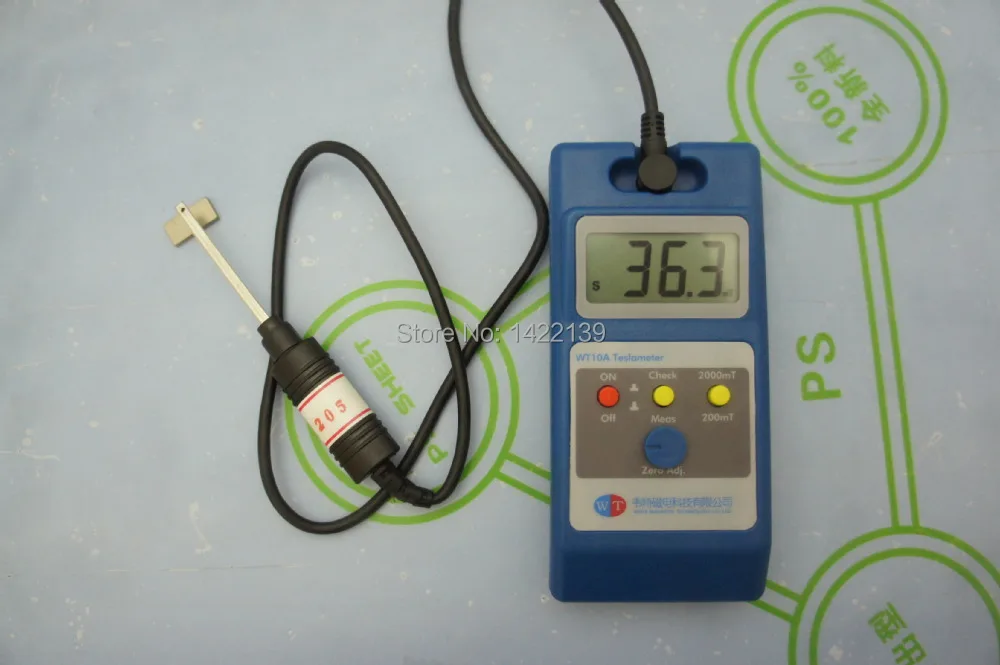 WT10A magnetometer,surface magnetic field tester gaussmeter ,Digital gauss meter ,Tesla 0~2000mT