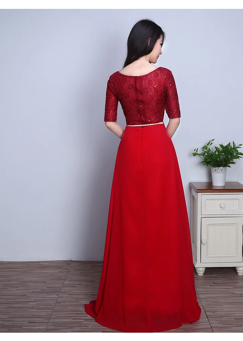 DongCMY модные туфли на шнурках для невесты свадьба красный Длинный дизайн vestidos longo вечернее платье