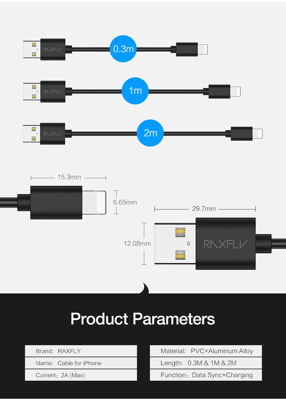 RAXFLY 5 шт./лот, usb-кабель для iPhone 7, 6, 6 S, 5, 5S, XS, Max, XR, зарядный Шнур для iPhone, кабель для синхронизации данных, кабели для зарядного устройства