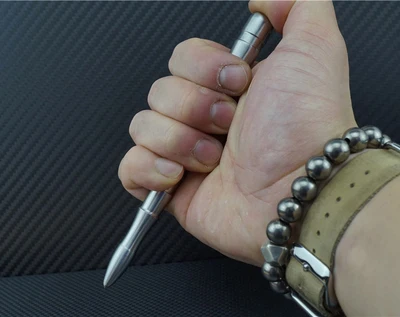 EDC Вольфрамовая стальная головка тактическая ручка разбитое окно Защита Ручка Выживание Самозащита Ручка для женщин анти-волк инструменты - Цвет: Bright color