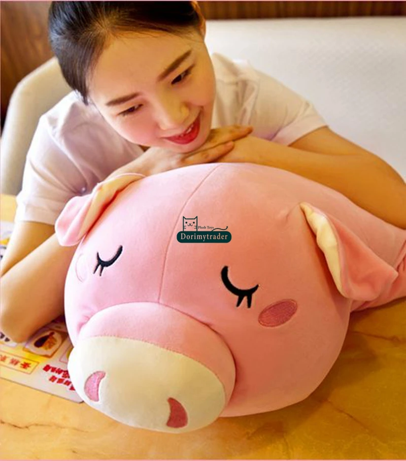 Dorimytrader 85cm Hot Lovely  Soft Cartoon Plush Pig Pillow Doll Giant 33'' Stuffed Animal Pigs Toy Baby Present DY60047  (12)