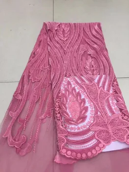 

2018 Latest French Nigerian Laces Fabrics High Quality Tulle African Laces Fabric Wedding African French Tulle Lace YYZ002652