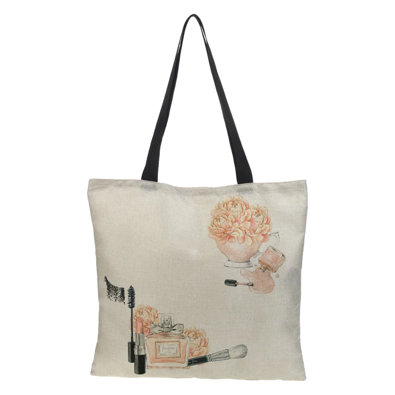 Индивидуальная Косметическая окрашенная сумка женская большая льняной мешок для покупок сумка женская сумка на плечо тканевая сумка дорожная сумка для макияжа