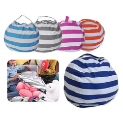 Kids Toys storage bag organizer cotton Stuffed Animal Plush Toy Storage Bean Bag Soft Pouch Stripe storage bag clothing Kids Toys storage bag organizer cotton Stuffed Animal Plush Toy Storage Bean Bag Soft Pouch Stripe storage bag clothing