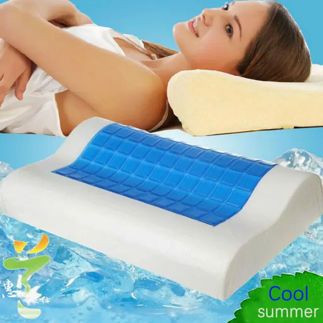 Contour Memory Foam Pillow with Cooling Gel and Removable Case Comfortable Support Best Pillows