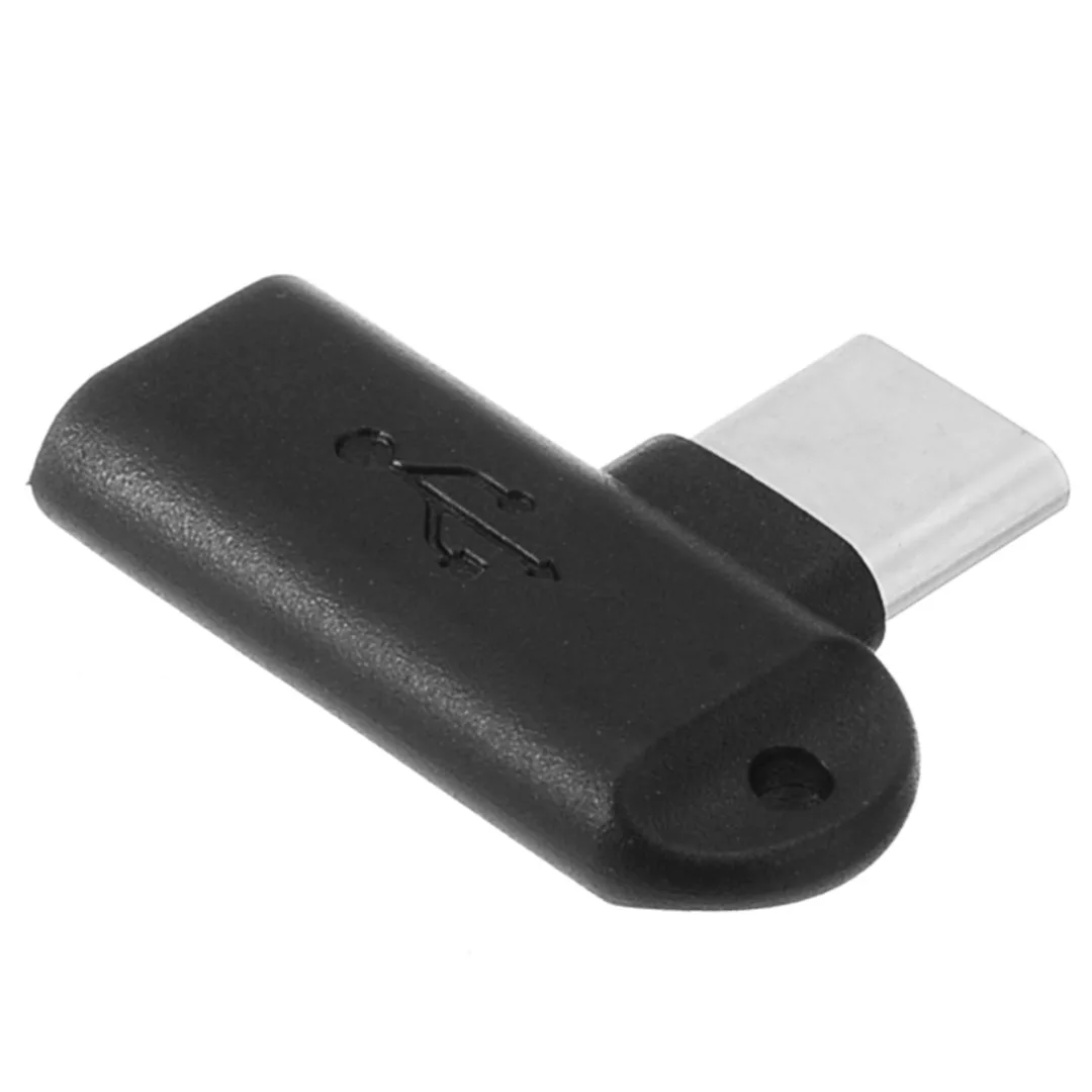 1 х 90 градусов Тип C штекер для Micro USB Женский адаптер для синхронизации данных для huawei P9 P10 mate 9 V8 Android телефон type-C адаптер