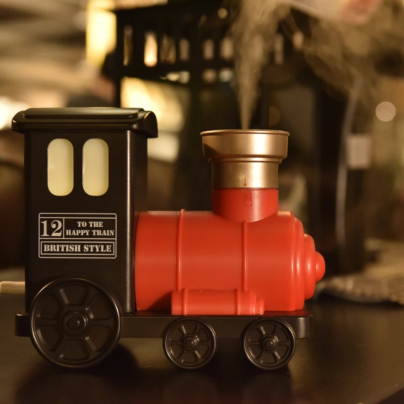 

USB train mini Humidifiers with 7 Color LED Light aromatizador para casa ultrasonic fogger brumisateur portable humidifier