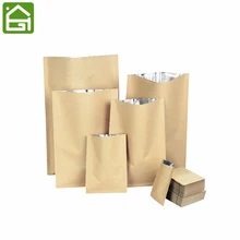 100 шт крафт-бумажный мешок внутри алюминиевой фольги подарочные пакеты для конфет и печенья хлебные орехи сумка для Подарочная сумка для выпечки