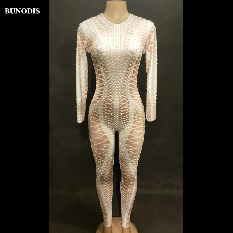 white bling jumpsuit