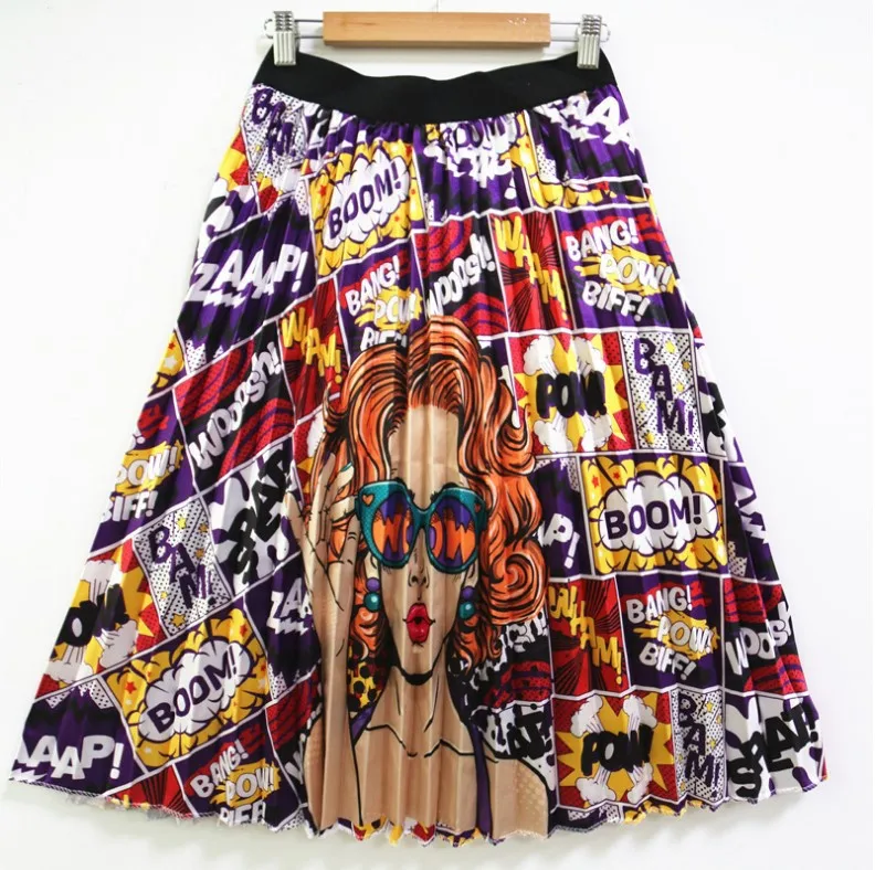 2019 Дашики африканские платья для женщин мода новая высокая талия африканская плиссированная юбка для женщин Весна и лето миди африканская S