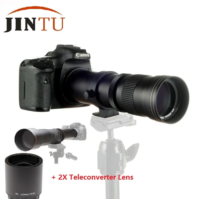 JINTU 420 1600mm f/8.3 HD Telephoto Zoom Lens + 2X Teleconverter LENS